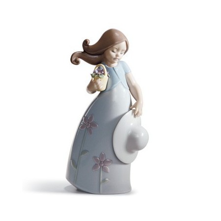 Lladrò Little Violet Sculpture in Porcelain - 01008043