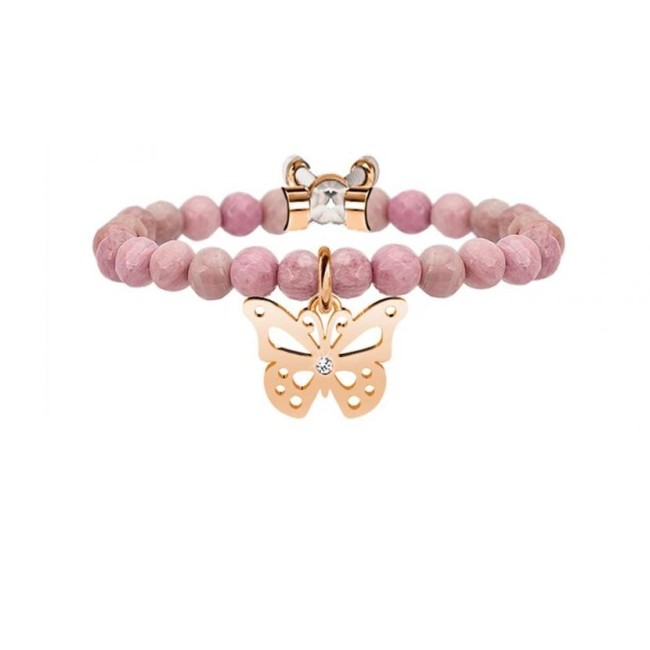 Bracciale Kidult donna Farfalla rosè e rodonite - 731126
