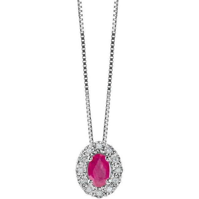 Bliss Regal Necklace with Rubuno and Diamonds - 20073986