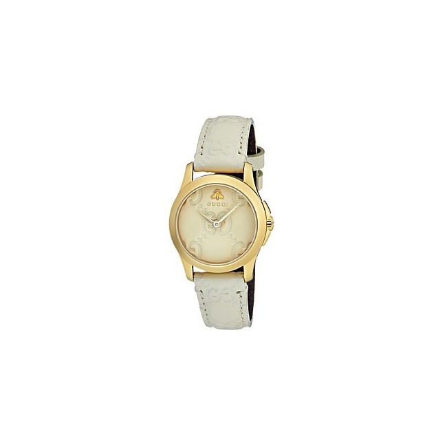 Gucci Watch G-Timeless Signature Small White Leather - YA126580