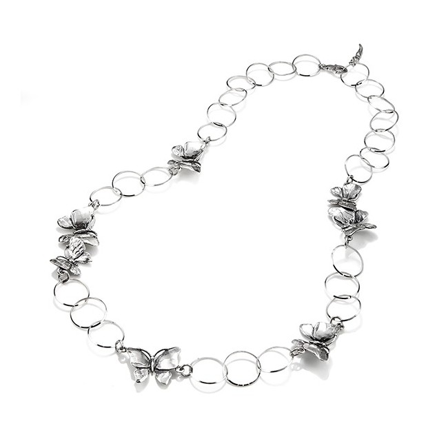 Raspini Halskette Longuette Schmetterlinge und Silber Felgen - 9804