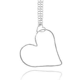 Raspini pendant necklace Silver air shape heart - 9896