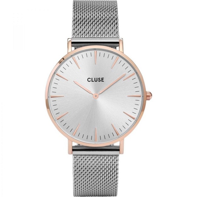 Orologio Cluse donna La Bohème Mesh silver cassa pvd rosè