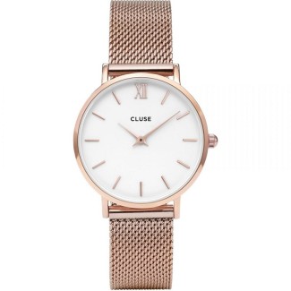 Orologio Cluse donna Minuit Mesh rosè bianco - CL30013