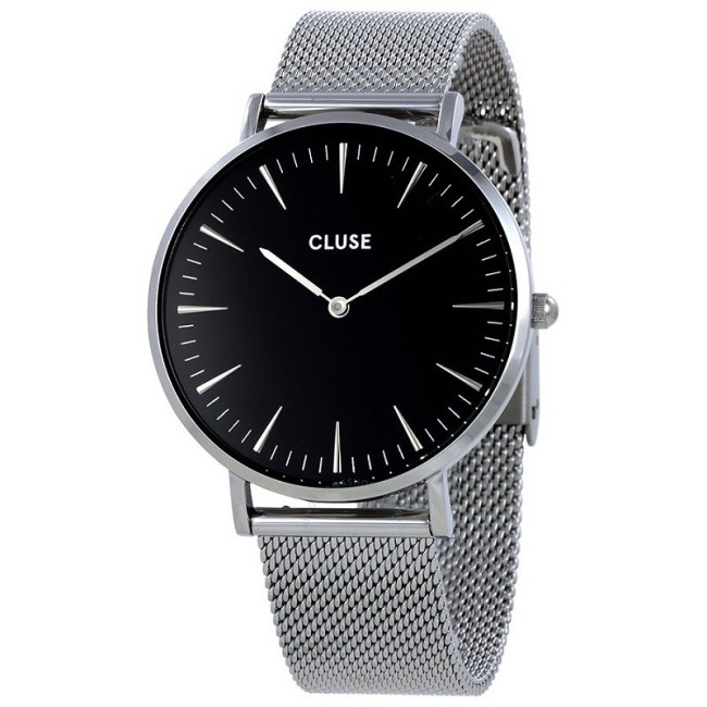 Unisex Schließen Uhr La Bohème Mesh silber schwarz - CL18106