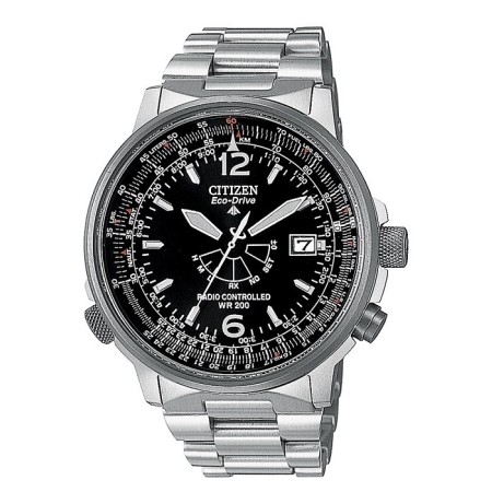 Citizen Promaster Pilot Stahluhr Schwarzes Zifferblatt - AS2020-53E