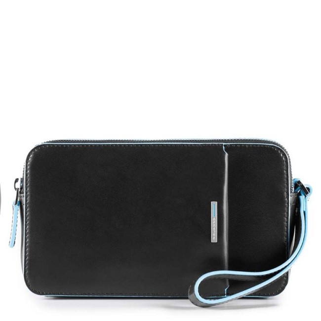 Piquadro Blue Square Black Keyring - AC4221B2 / N