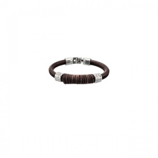 Straight Lederarmband Leder und Metalljacke One de50 - PUL0610MRH