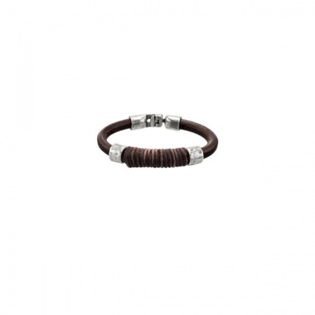 Straight Lederarmband Leder und Metalljacke One de50 - PUL0610MRH