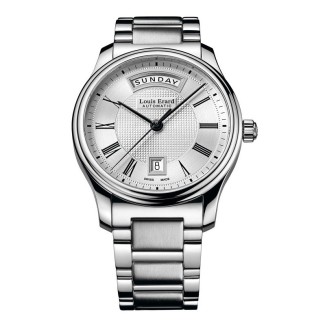 Orologio Louis Erard Heritage Day Date acciaio romani - 67258AA21