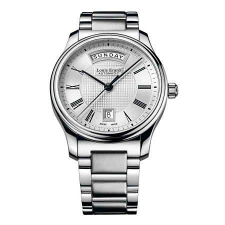 Orologio Louis Erard Heritage Day Date acciaio romani - 67258AA21