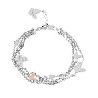 Salvini Just Butterfly Armband in Silber mit Schmetterlingen und Diamanten