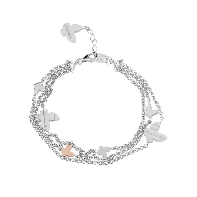 Salvini Just Butterfly Armband in Silber mit Schmetterlingen und Diamanten