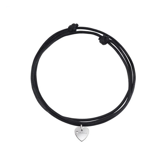 Lanyard Halskette Salvini Minimal Pop Herz Anhänger mit Brillant