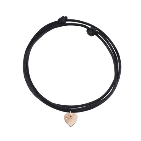 Collana cordino Salvini Minimal pop cuore pendente rosè con brillante