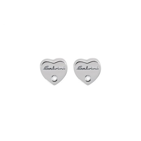 Salvini earrings Be Happy heart-shaped With diamont - 20060201