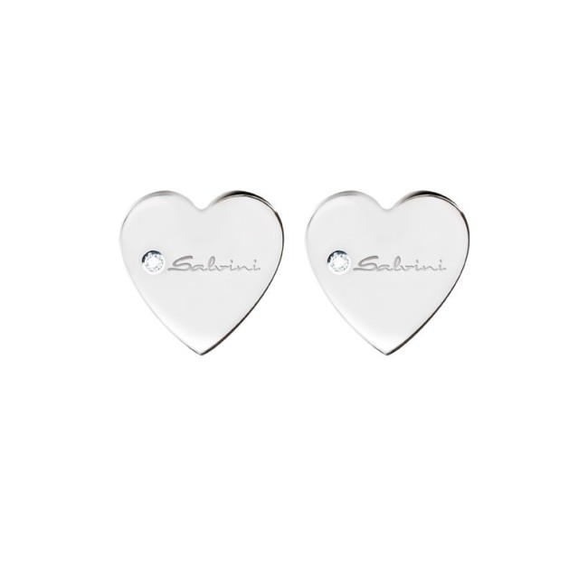 Salvini earrings Minimal ext Heart shaped with and diamonds- 20049488
