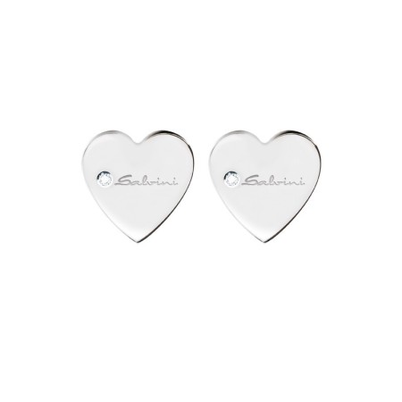 Salvini earrings Minimal ext Heart shaped with and diamonds- 20049488