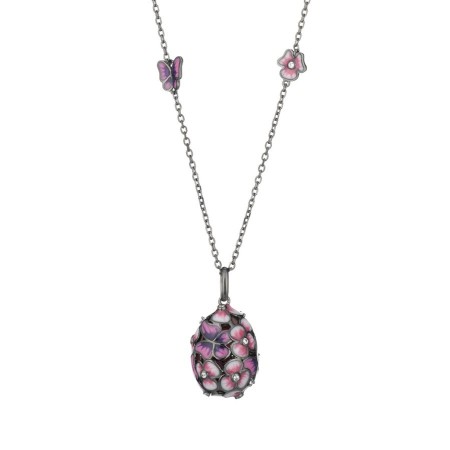 Collana Ovetto TSARS Tamara in argento e smalto lilla