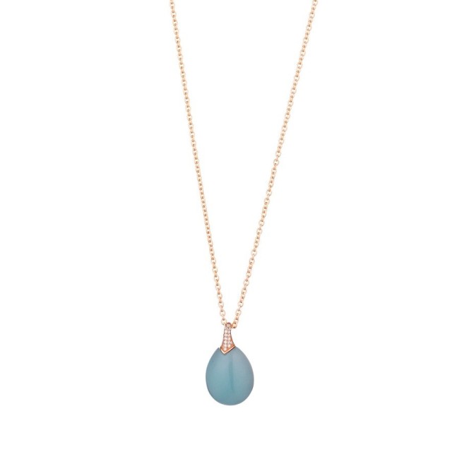 Necklace Tsars Olga in silver rosé and celestial stone