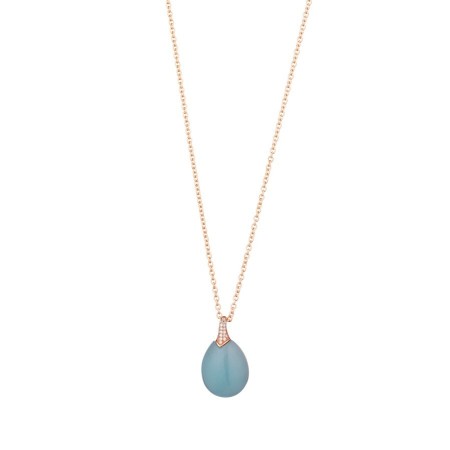 Necklace Tsars Olga in silver rosé and celestial stone