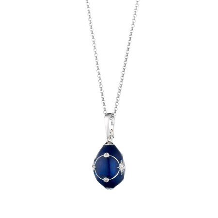 Ei Halskette Tsars  Anastasija blaue Stickerei 23929DBS