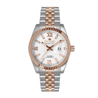 Pryngeps Steel Watch zweifarbiges Modell DateJust White
