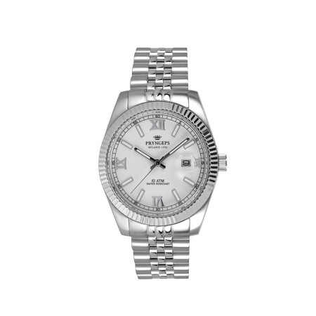 Orologio donna Pryngeps in acciaio modello DateJust bianco - A822