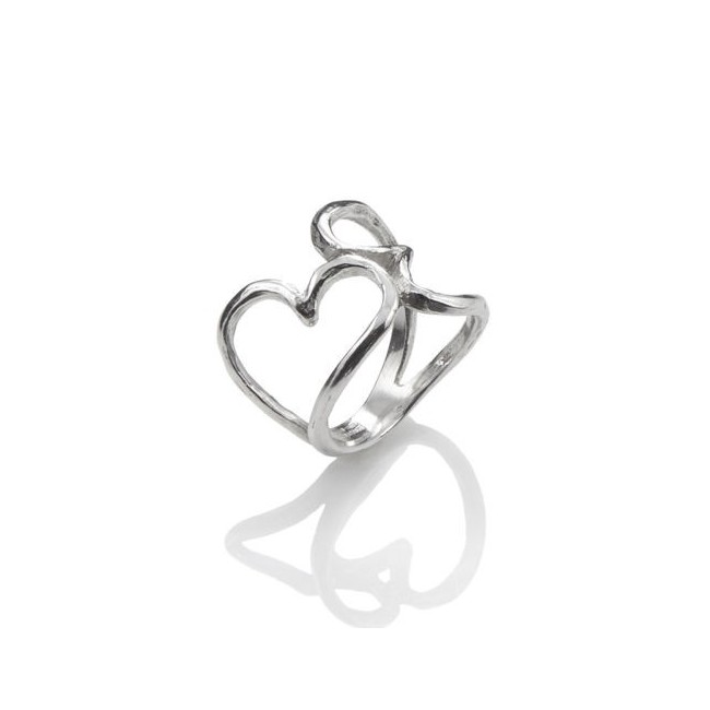 Giovanni Raspini Double heart band ring collection air hearts