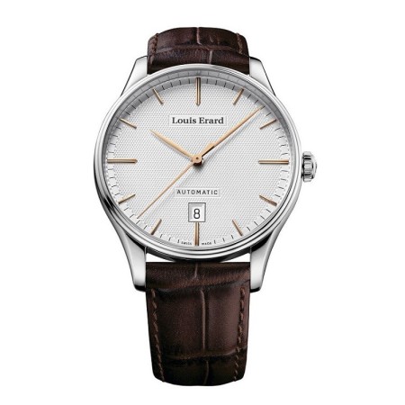 Louis Erard Heritage Automatikuhr Leder Stahl 69287AA31