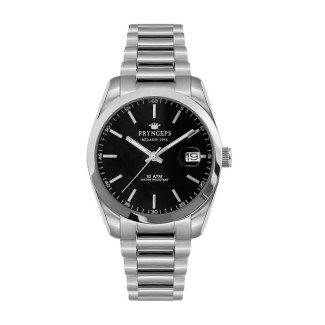 Pryngeps Uhr in Stahl Modell DateJust schwarz - A1027