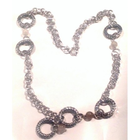 Necklace in silver and citrine-GR7321