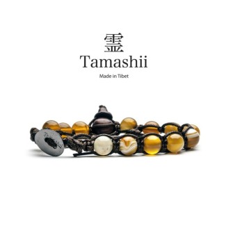 Bracciale Tamashii Agata Gialla Striata un giro - BHS900-155