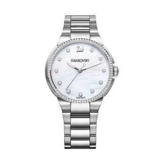 Orologio Swarovski City White Tone bracciale acciaio