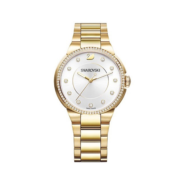 Swarovski Uhr, City Yellow Gold Tone, Stahlarmband