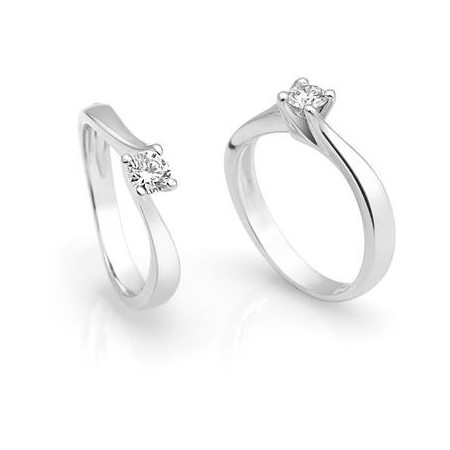 Giorgio Visconti Solitaire Ring with Diamante ct0.20 - AB12649B