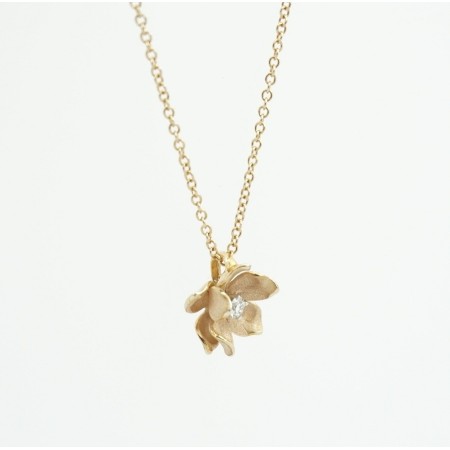 Annamaria Cammilli small flower necklace with diamond GPE1826P