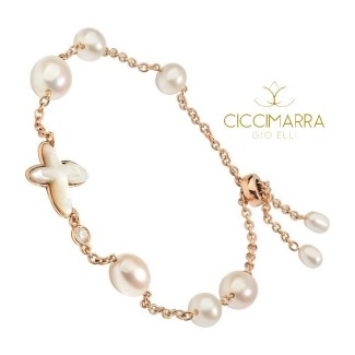Bracciale Mimì FreeVola in oro rosa, perle, madreperla e diamante