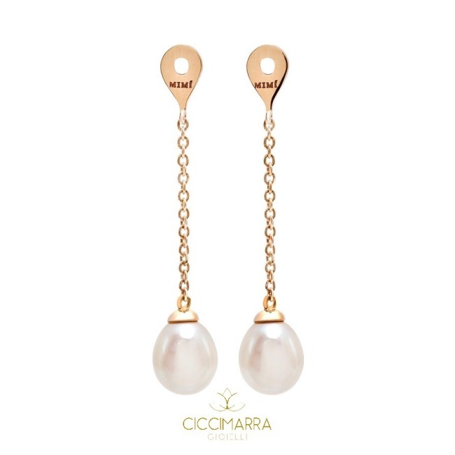 Pendants for Mimì FreeVola earrings in rose gold and pearls  