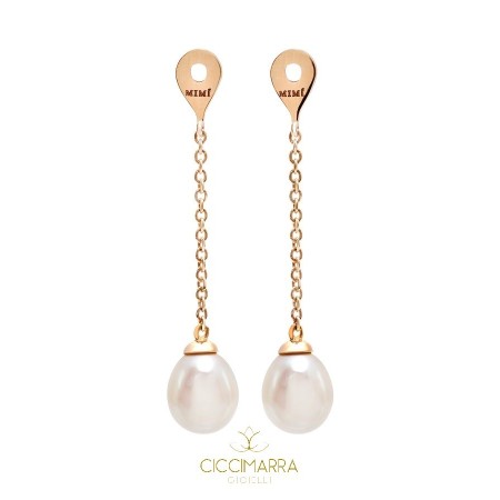 Pendants for Mimì FreeVola earrings in rose gold and pearls  