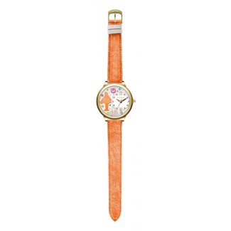 Orologio Le Carose Workers arancione con swarovski