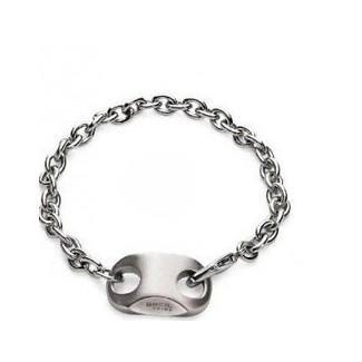 Breil Tribe Navy bracelet, round chain with satin pendant