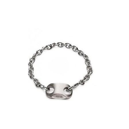 Bracciale Breil Tribe Navy catena tonda con pendente satinato