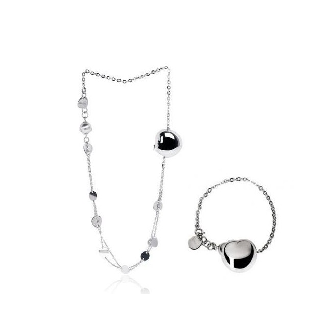 Halskette oder Armband Breil Bloom, Frau, Herz Stahl, Halsreif - TJ0830