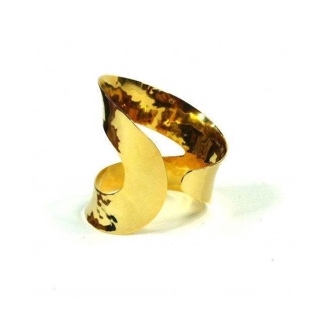 Emi & Eve Armband, Juno Cuff, in goldenem Messingarm