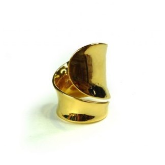 Anello Emi & Eve Juno a fascia in ottone dorato