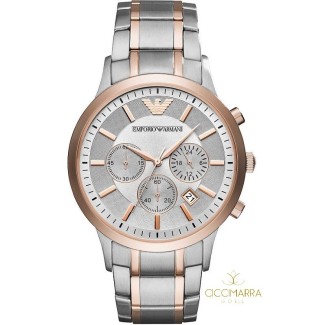 Armani Renato watch, Chrono, Bicolor - AR11077