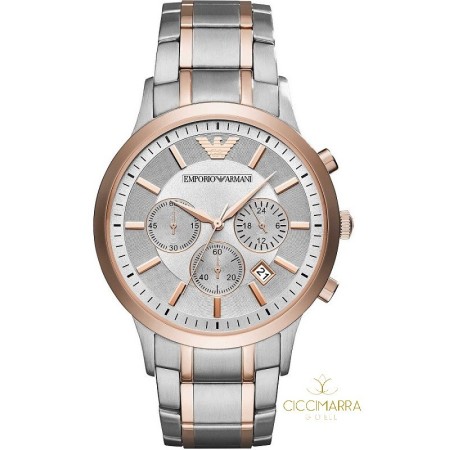 Armani Renato watch, Chrono, Bicolor - AR11077