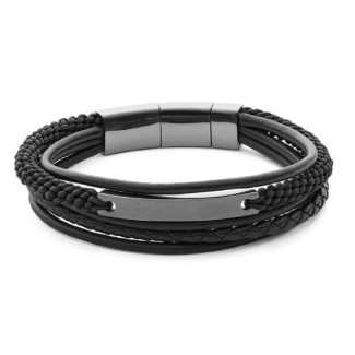 Bracciale Fossil multifilo acciaio Casual Vintage