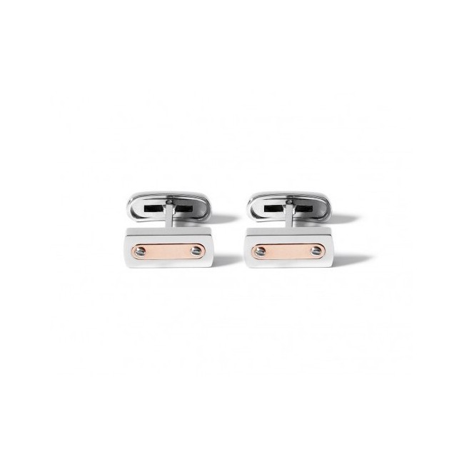 Cufflinks steel and 18kt gold-UGM147
